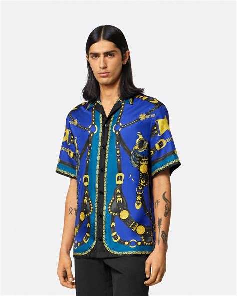 versace silk shirt free shipping|Versace silk shirt sale.